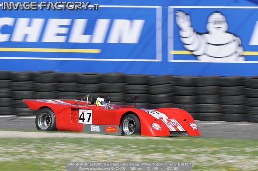 2008-04-26 Monza 1633 Classic Endurance Racing - Wilkins-Catlow - Chevron B19 1971